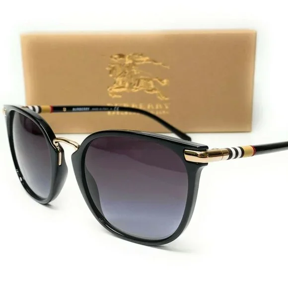 Burberry Black Gradient 53mm Sunglasses Burberry 53mm Gradient Square Sunglasses | Nordstrom main image 2